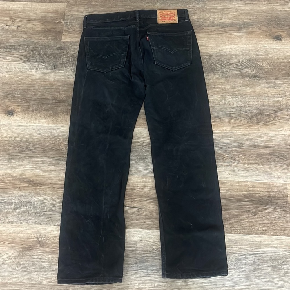Levi 505 Size 32 30 Black Jeans - Picture 3 of 4